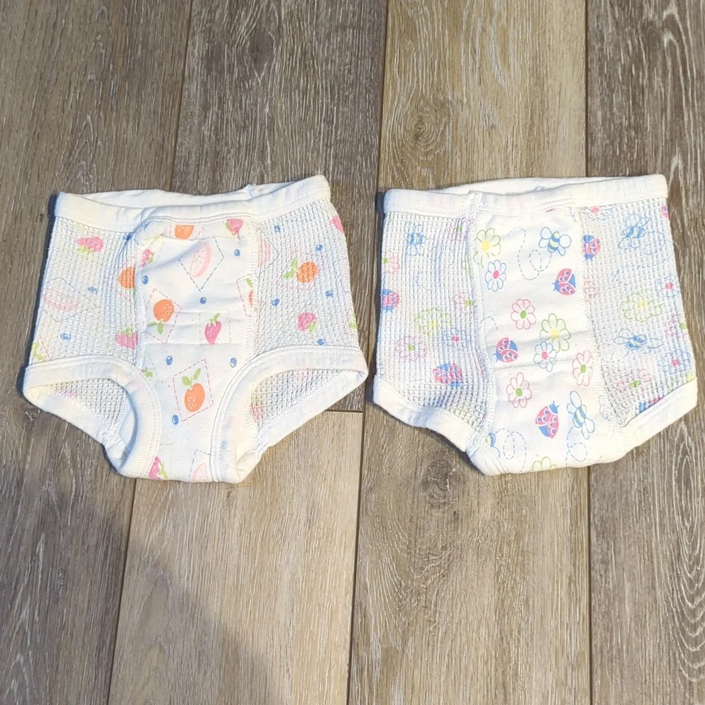 Childrens Vintage White and Patterned Training Pants